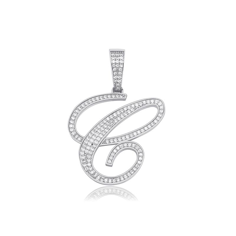 CUSTOM SCRIPT LETTER PENDANT 14K - ICECI