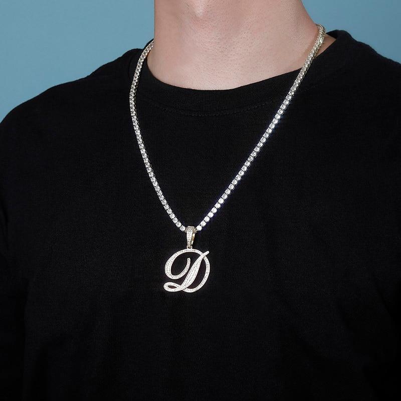 CUSTOM SCRIPT LETTER PENDANT 14K - ICECI