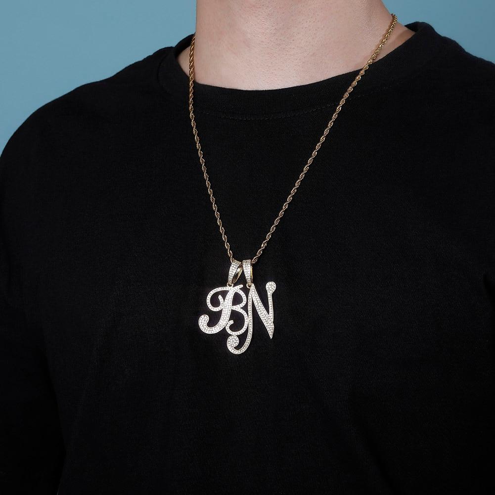 CUSTOM SCRIPT LETTER PENDANT 14K - ICECI