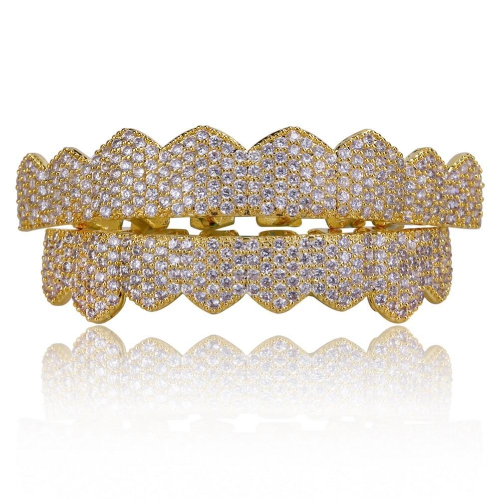 CZ CLUSTER PREMIUM GRILLZ 14K - ICECI