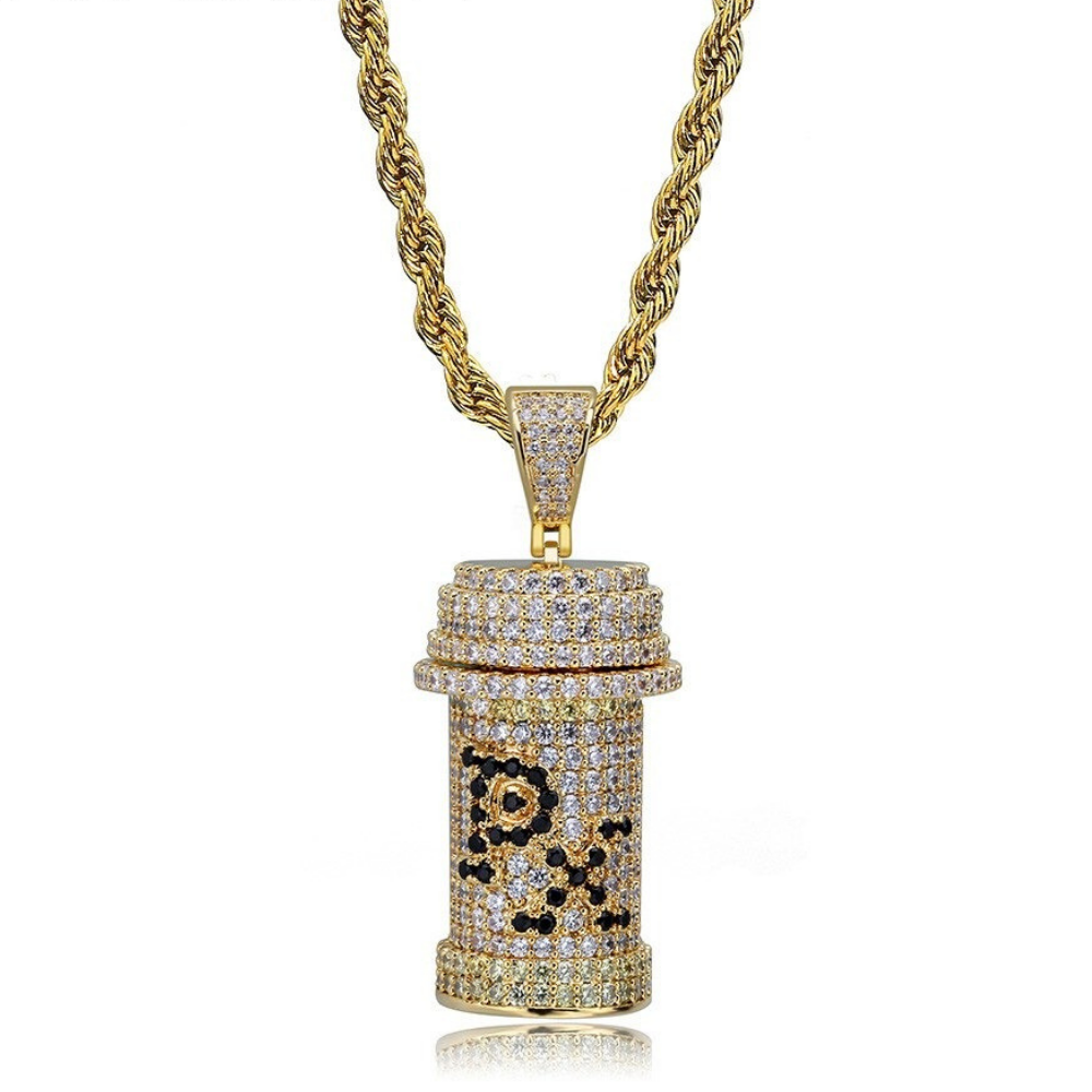 DETACHABLE MEDICINE BOTTLE PENDANT 18K - ICECI