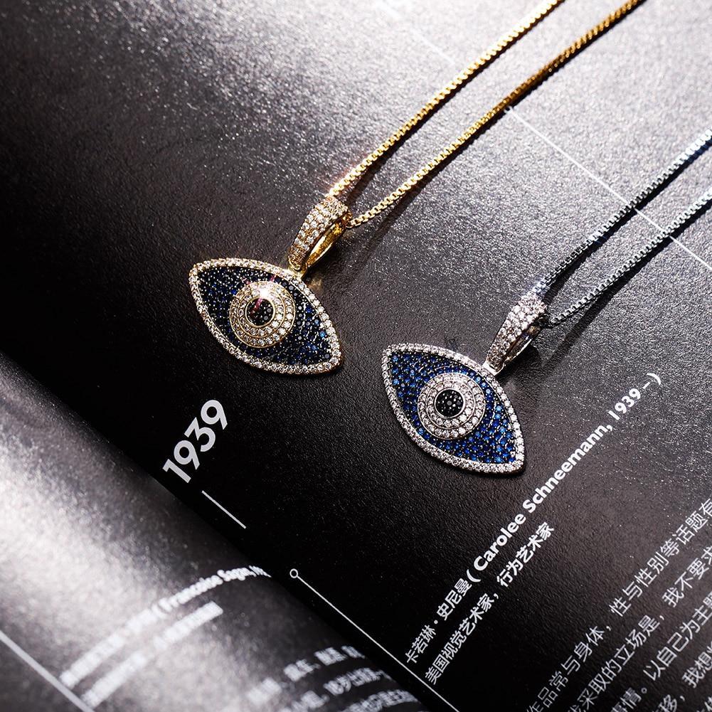 EVIL EYE PENDANT 14K X STERLING SILVER - ICECI