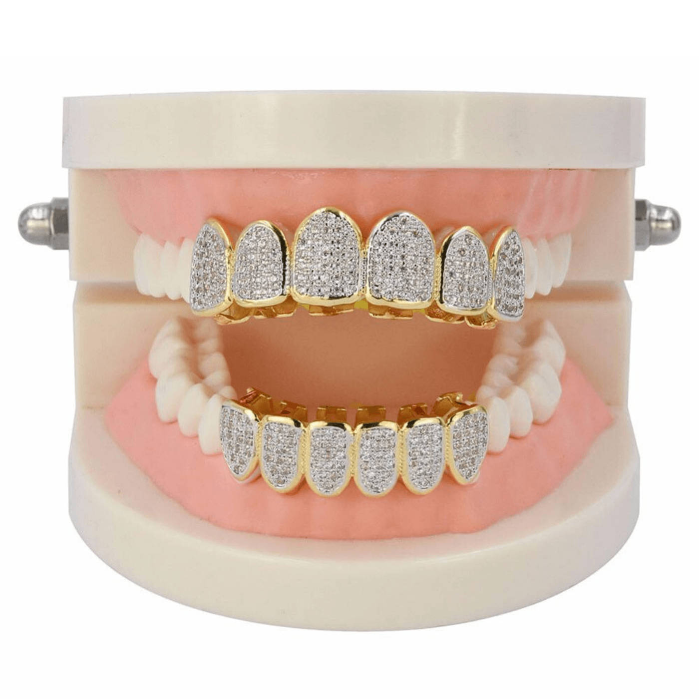EXCLUSIVE CZ CLUSTER PREMIUM GRILLZ 14K - ICECI