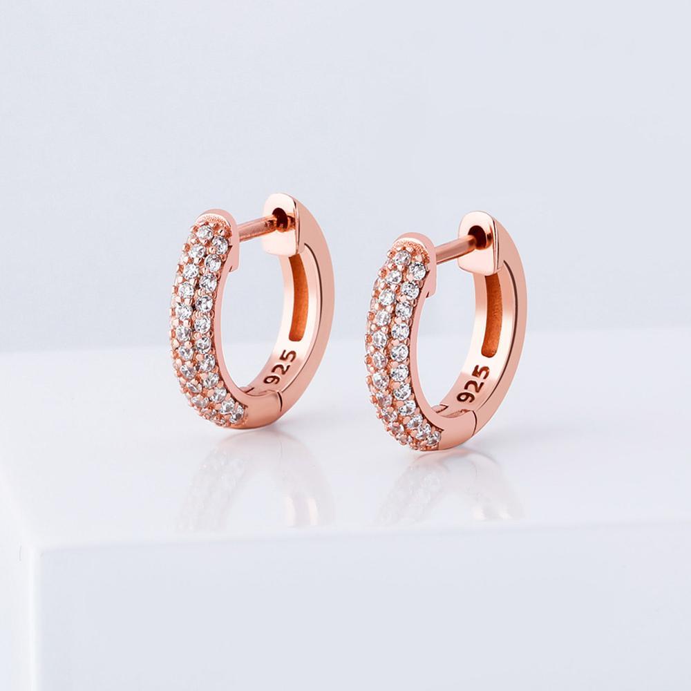 HALF ICY HOOP EARRINGS 14K X STERLING SILVER - ICECI