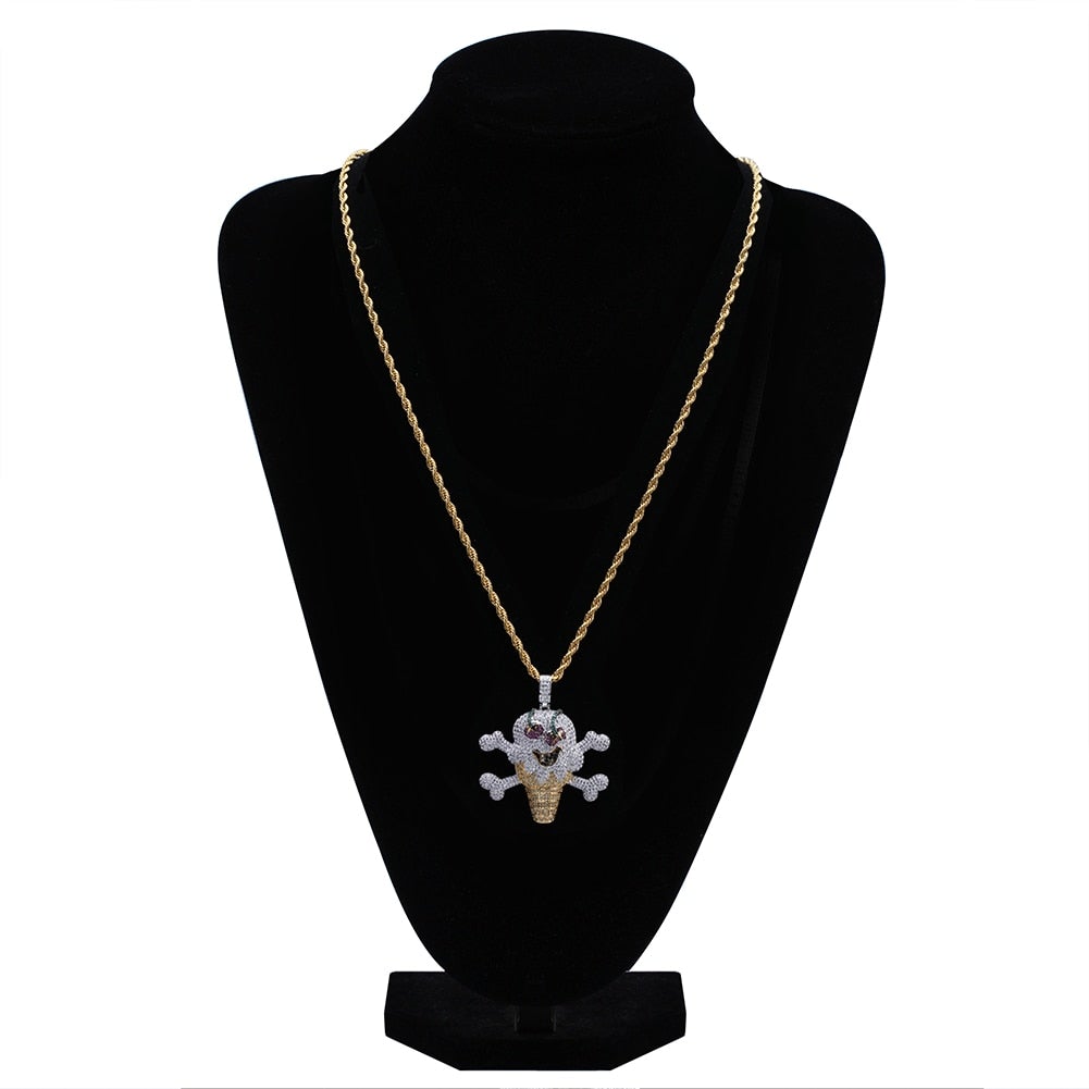 Ice Cream Skull Pendant 18K - ICECI