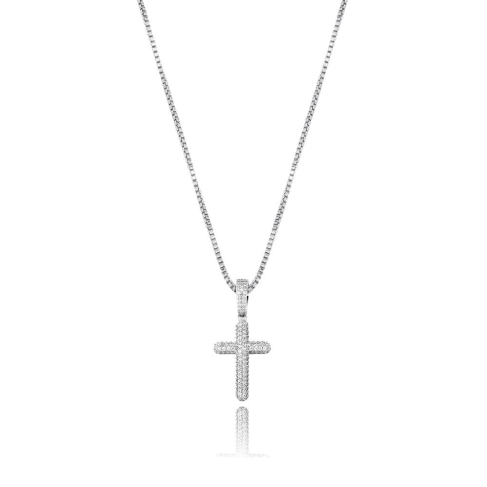 ICY CROSS PENDANT 14K X STERLING SILVER - ICECI