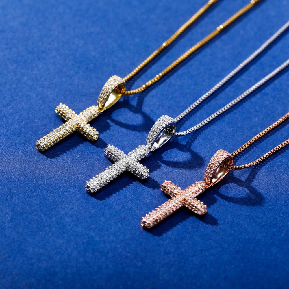 ICY CROSS PENDANT 14K X STERLING SILVER - ICECI