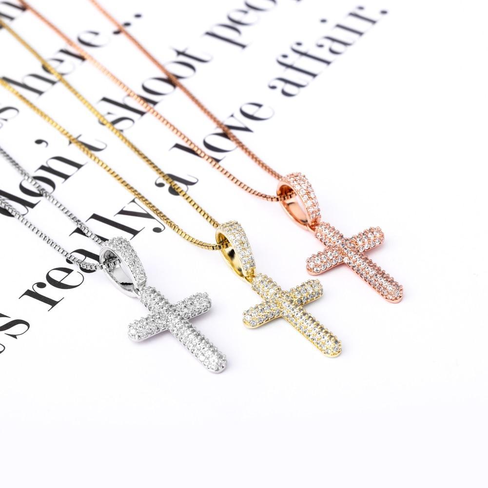 ICY CROSS PENDANT 14K X STERLING SILVER - ICECI