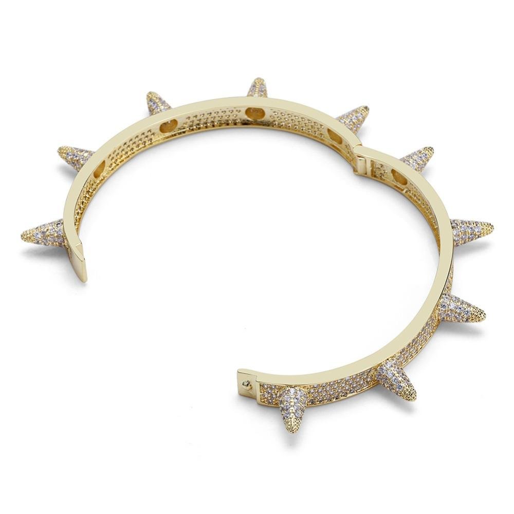 ICY SPIKE RIVETS CUFF 18K - ICECI