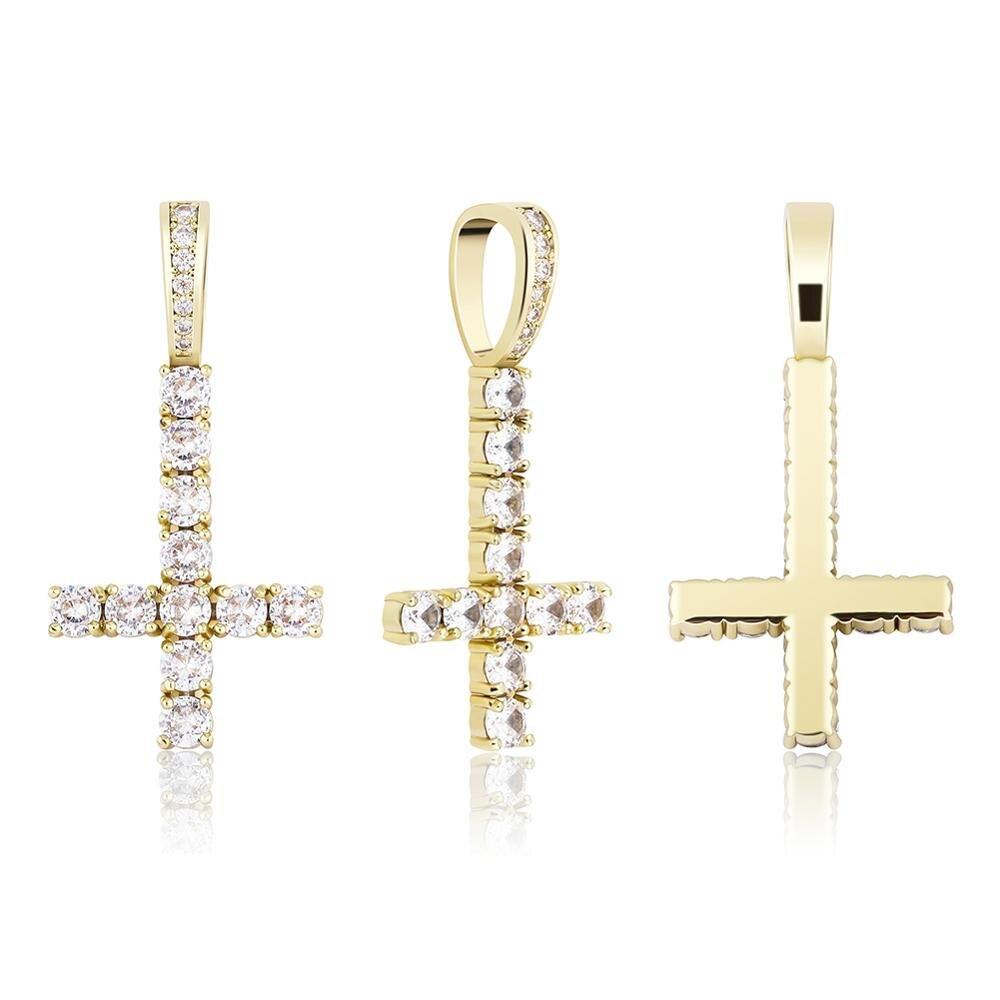 INVERTED CROSS PENDANT 14K - ICECI