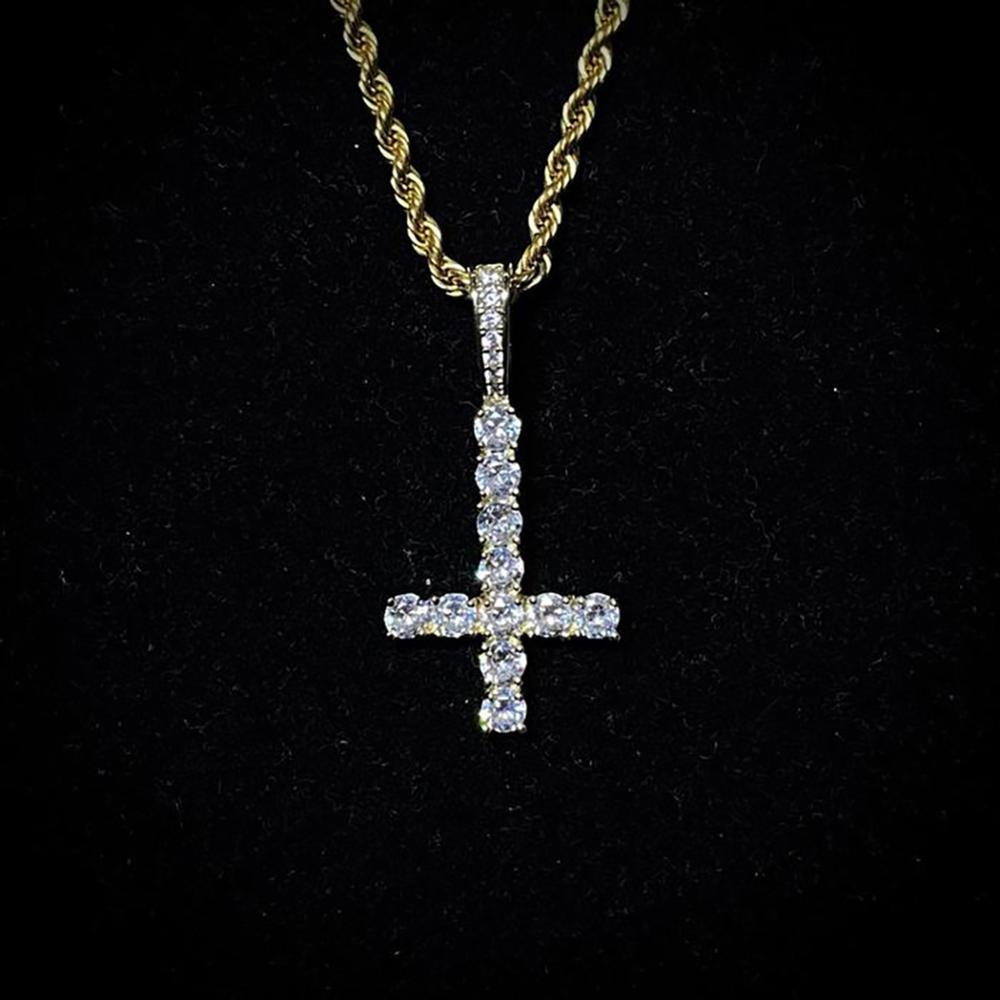 INVERTED CROSS PENDANT 14K - ICECI