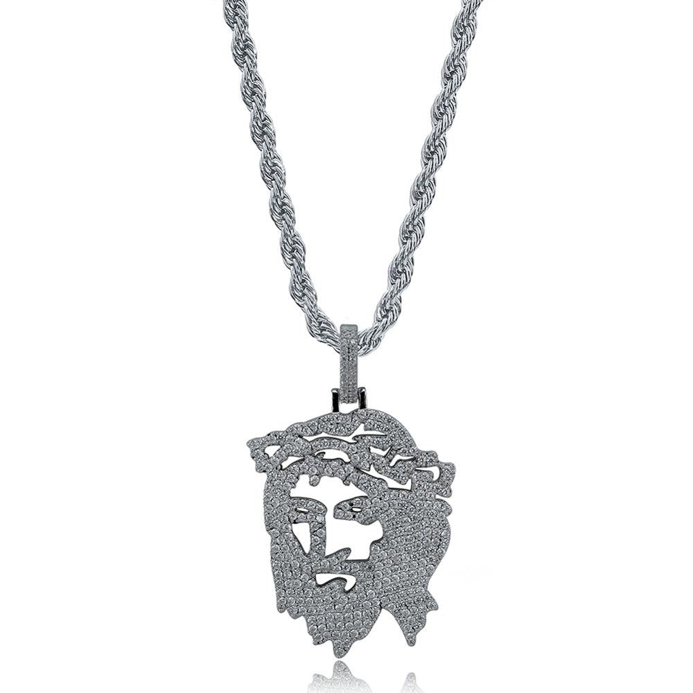 Jesus Christ Face Pendant 18K - ICECI
