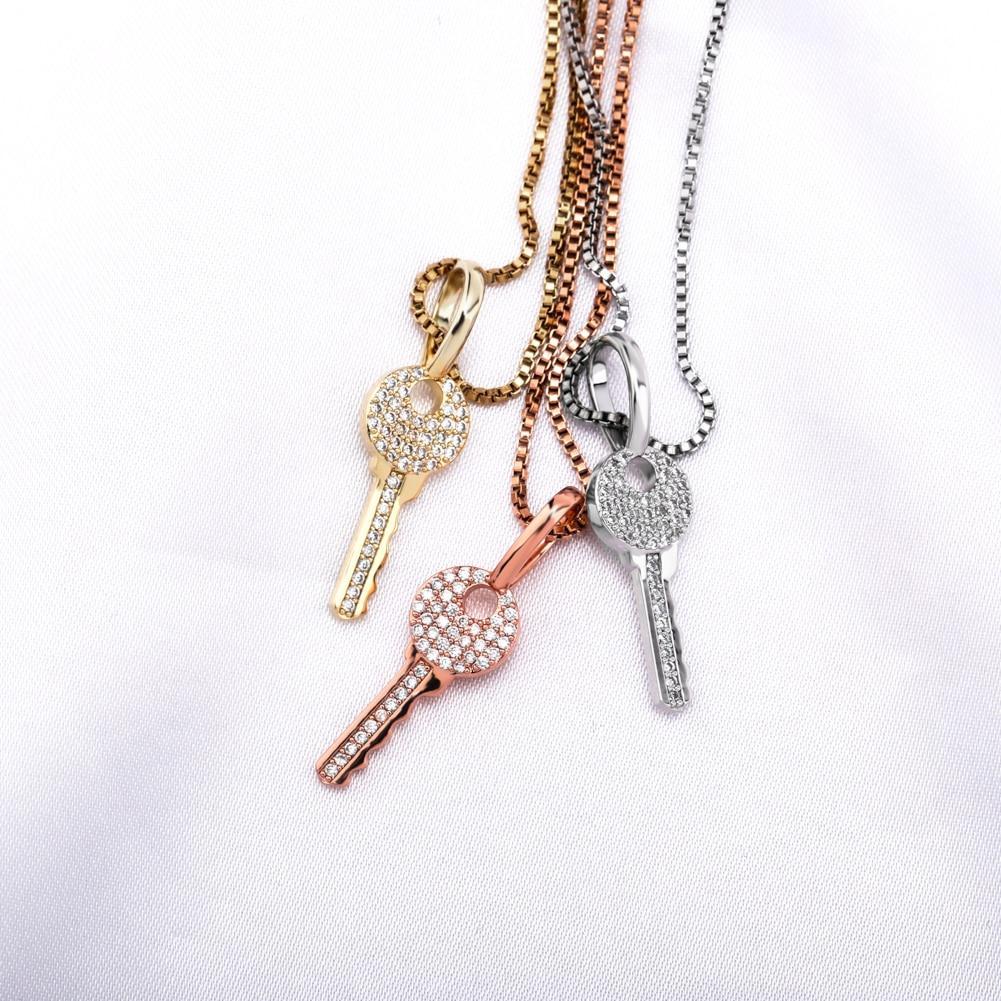 KEY PENDANT 14K X STERLING SILVER - ICECI