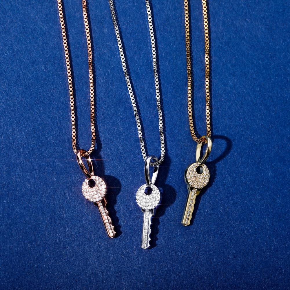 KEY PENDANT 14K X STERLING SILVER - ICECI