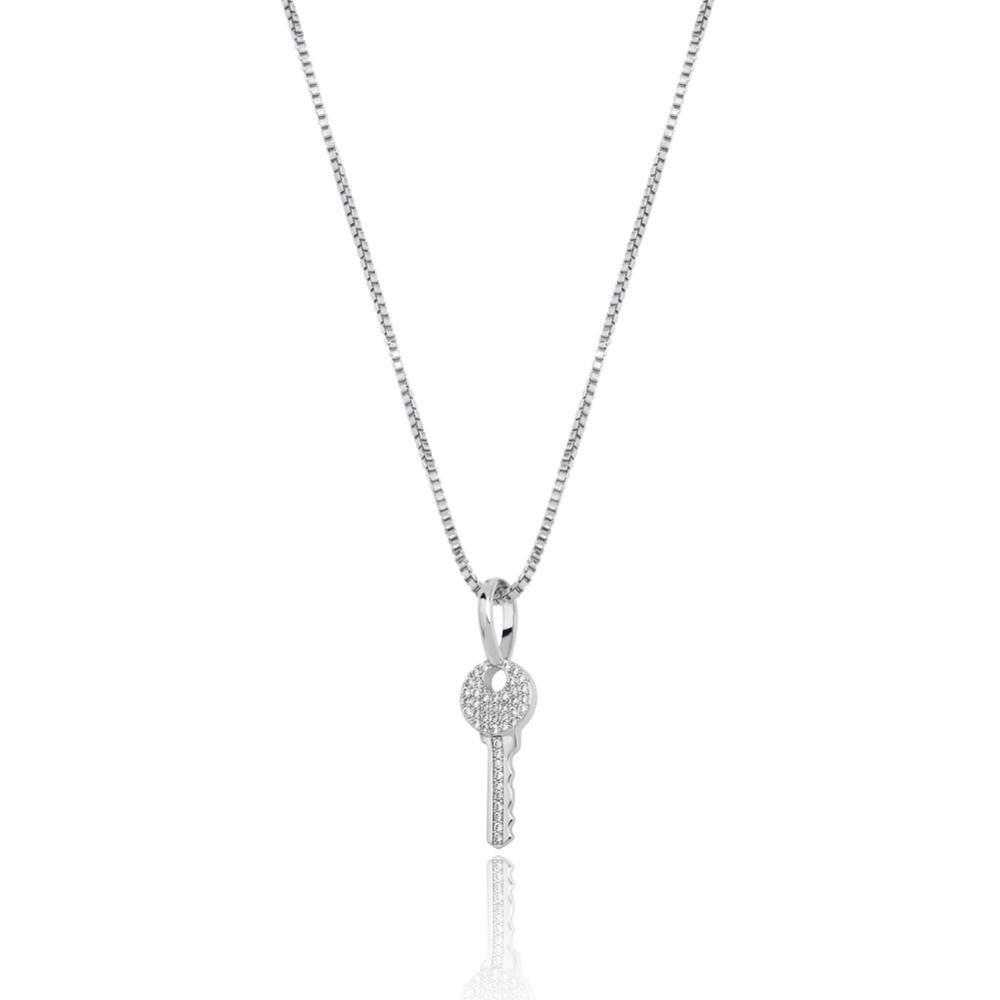 KEY PENDANT 14K X STERLING SILVER - ICECI