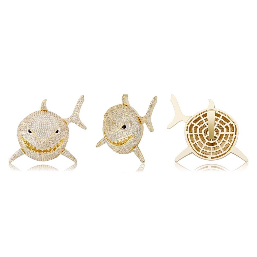 LARGE SHARK PENDANT 14K - ICECI