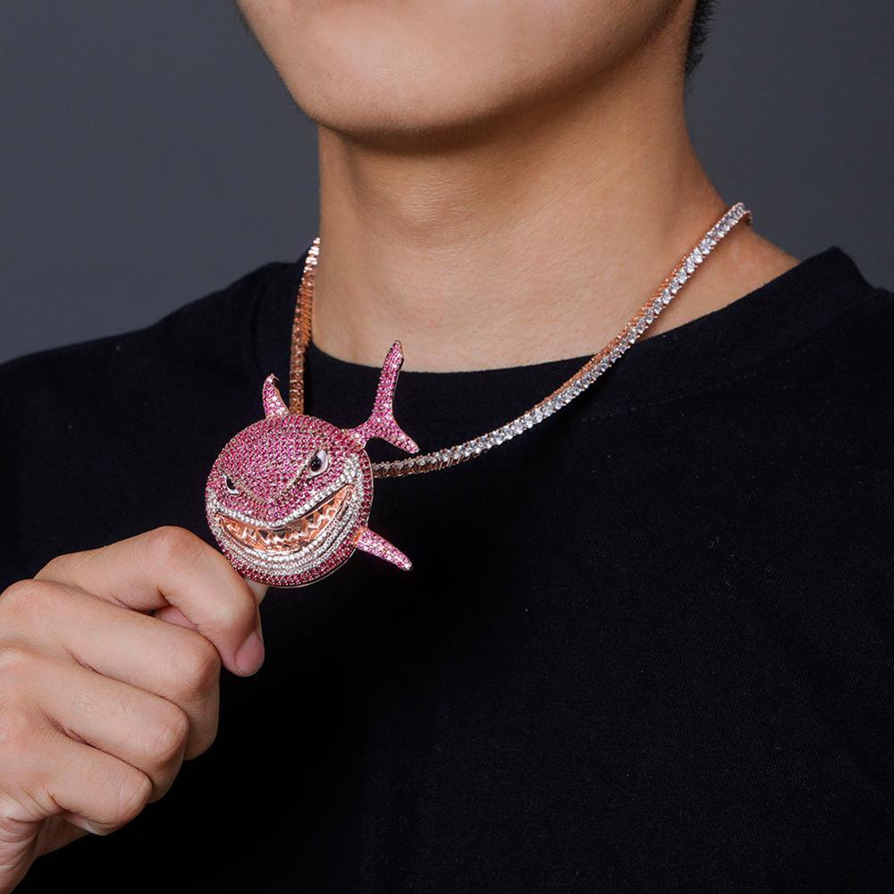 LARGE SHARK PENDANT 14K - ICECI