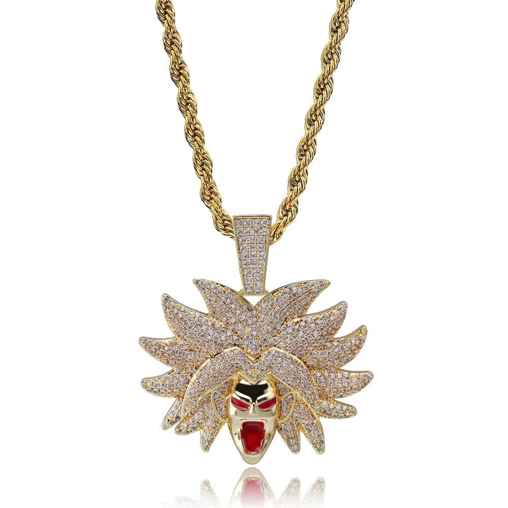 Legendary Super Saiyan Villain Pendant 18K - ICECI