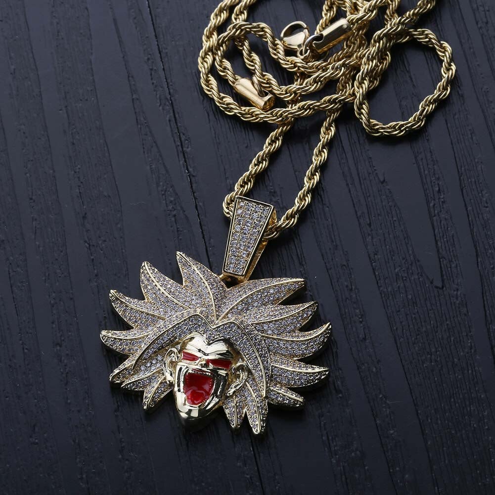 Legendary Super Saiyan Villain Pendant 18K - ICECI