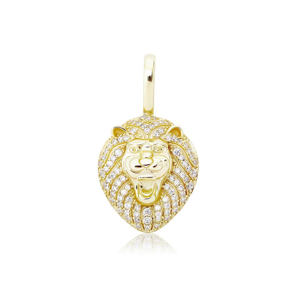 LION PENDANT 14K X STERLING SILVER - ICECI