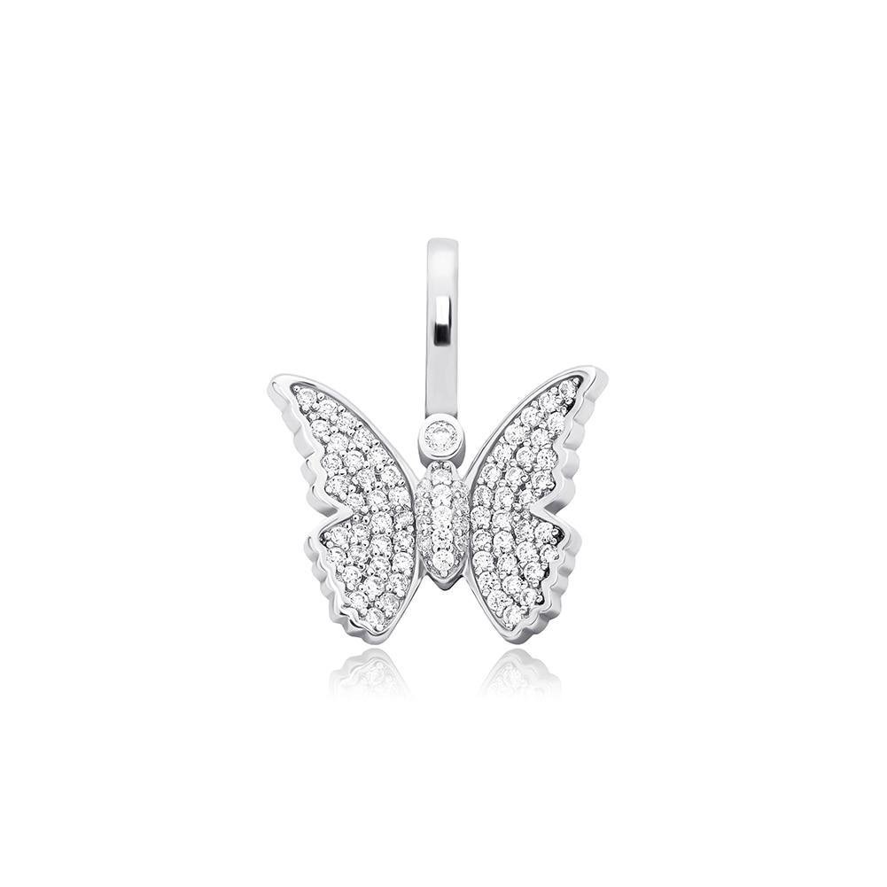 MINI BUTTERFLY PENDANT 14K X STERLING SILVER - ICECI