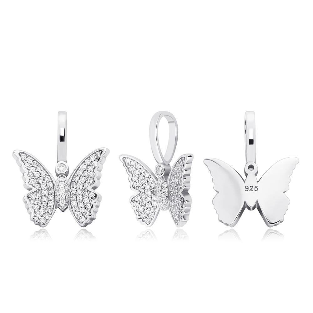 MINI BUTTERFLY PENDANT 14K X STERLING SILVER - ICECI