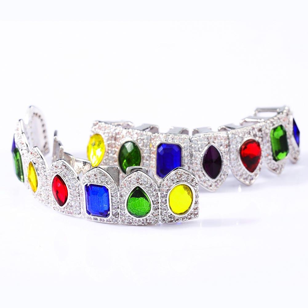 MIX GEMSTONES GRILLZ 14K - ICECI