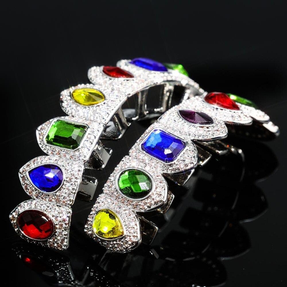 MIX GEMSTONES GRILLZ 14K - ICECI