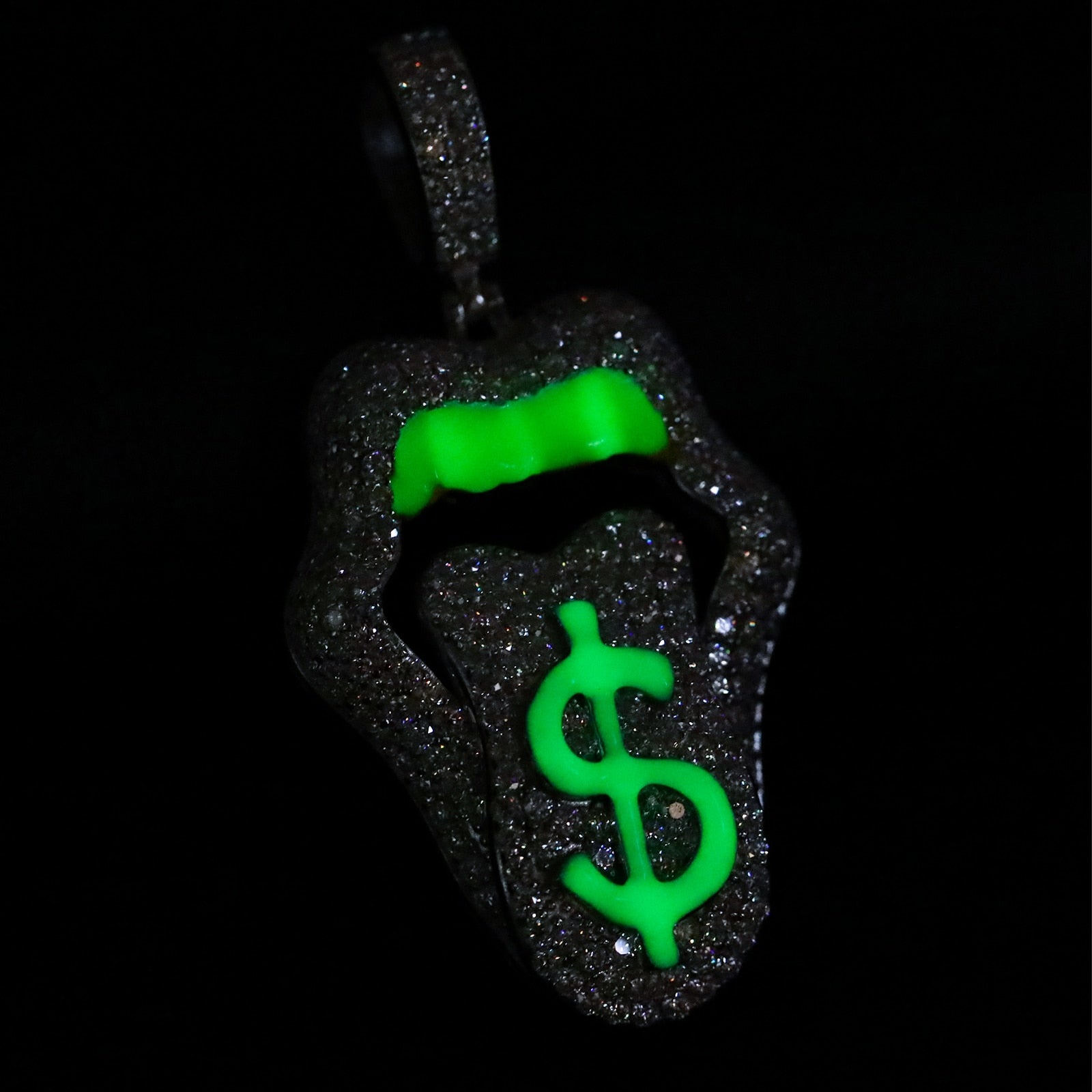 Money Mouth Pendant 18K x Moissanite - ICECI