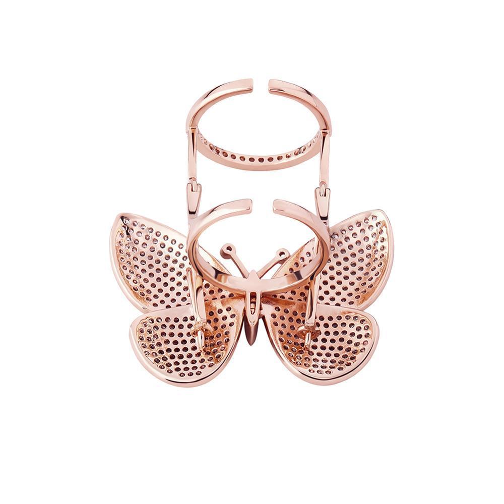 MOVEABLE BUTTERFLY RING 14K - ICECI
