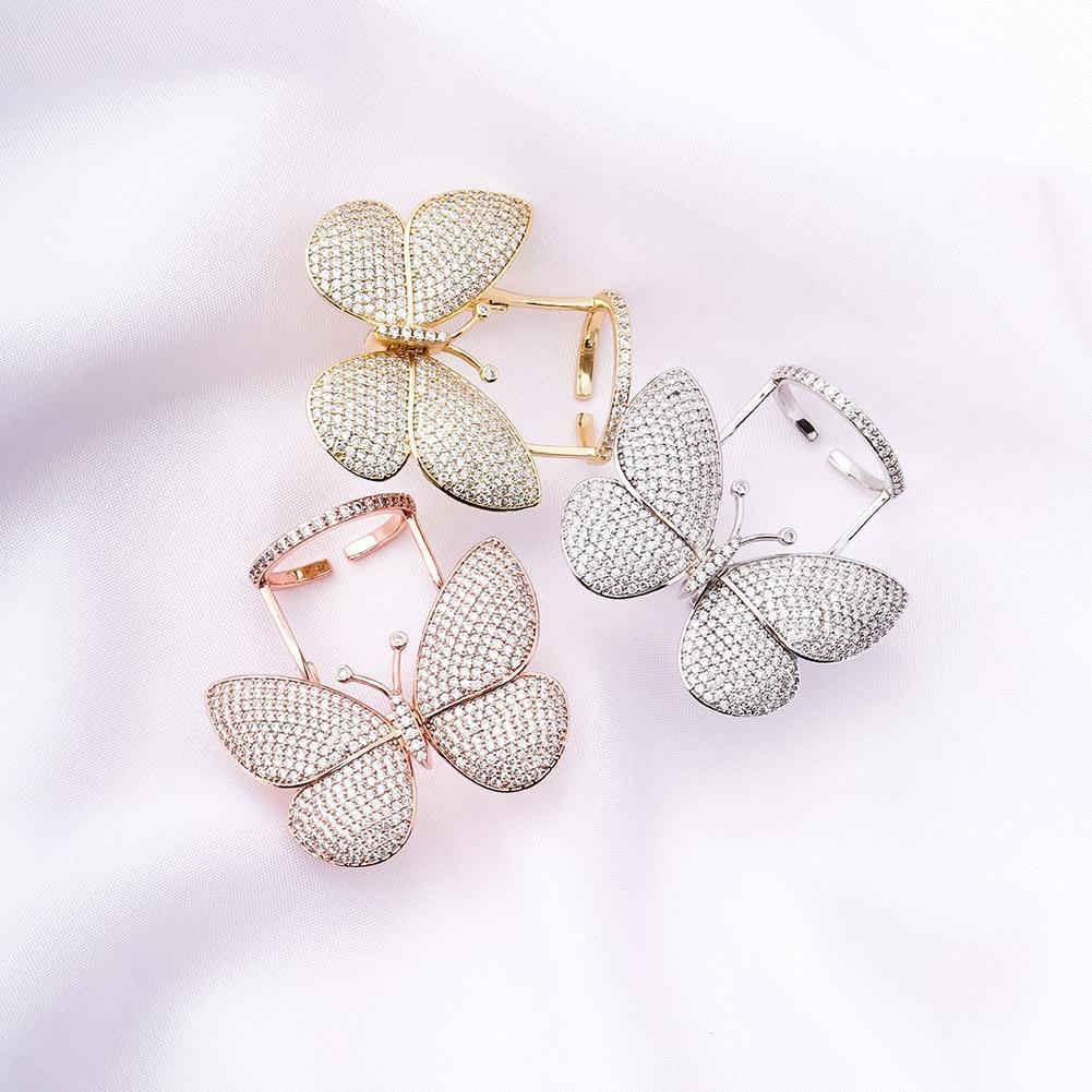 MOVEABLE BUTTERFLY RING 14K - ICECI