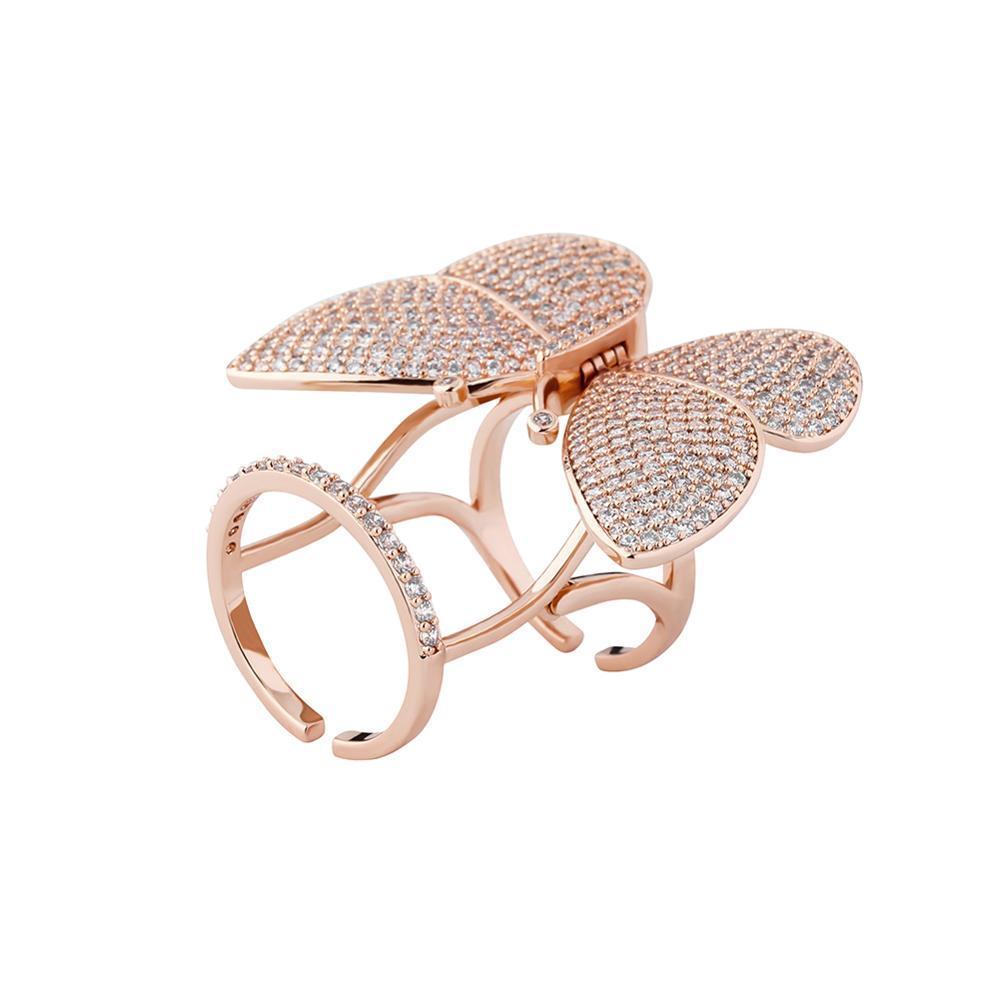 MOVEABLE BUTTERFLY RING 14K - ICECI