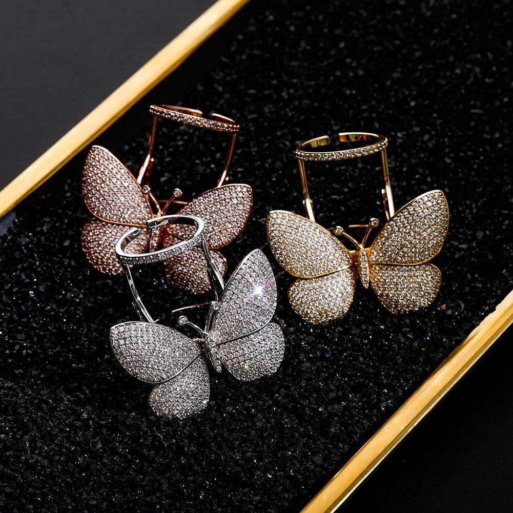 MOVEABLE BUTTERFLY RING 14K - ICECI
