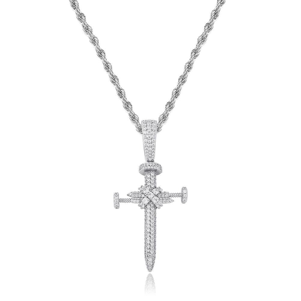 NAIL CROSS PENDANT 14K - ICECI
