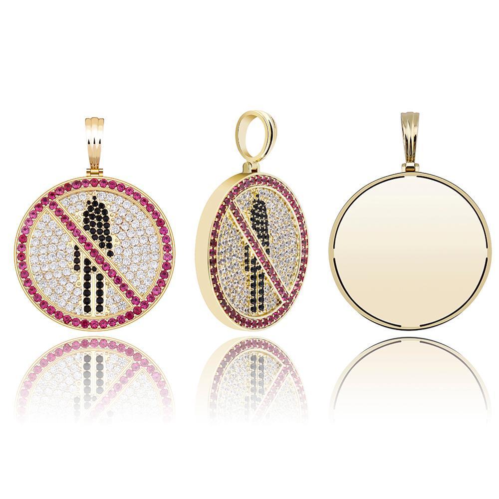NO BYSTANDERS PENDANT 14K - ICECI