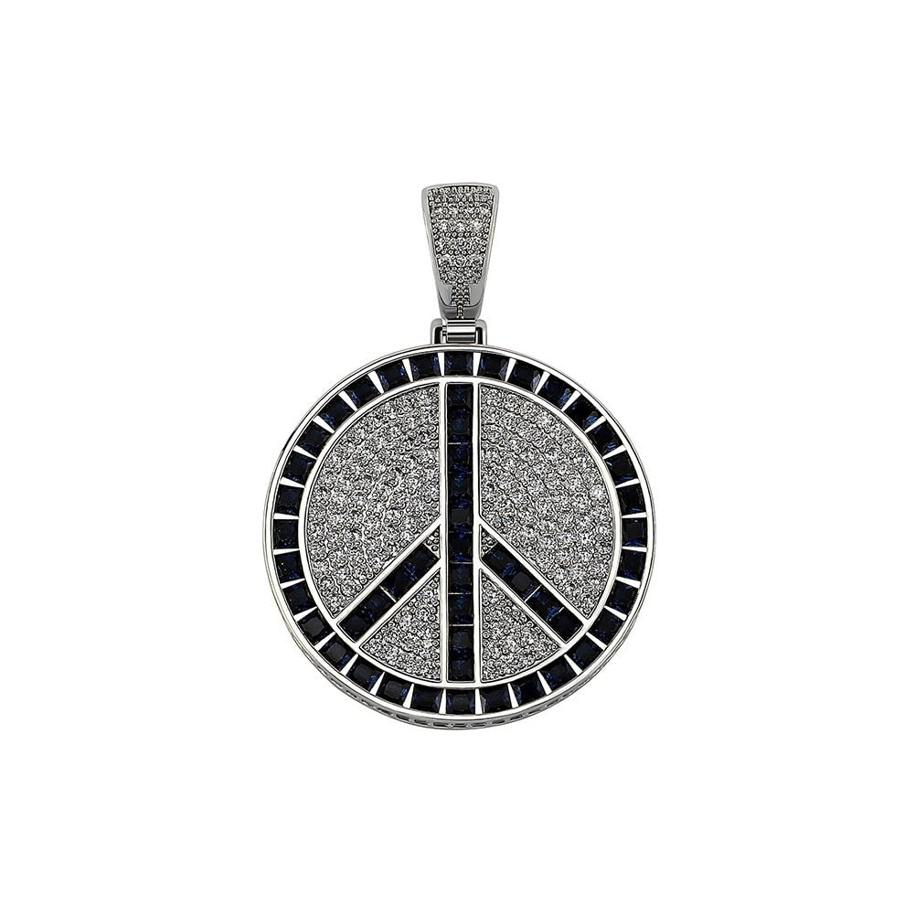 Peace Sign Pendant 14K - ICECI