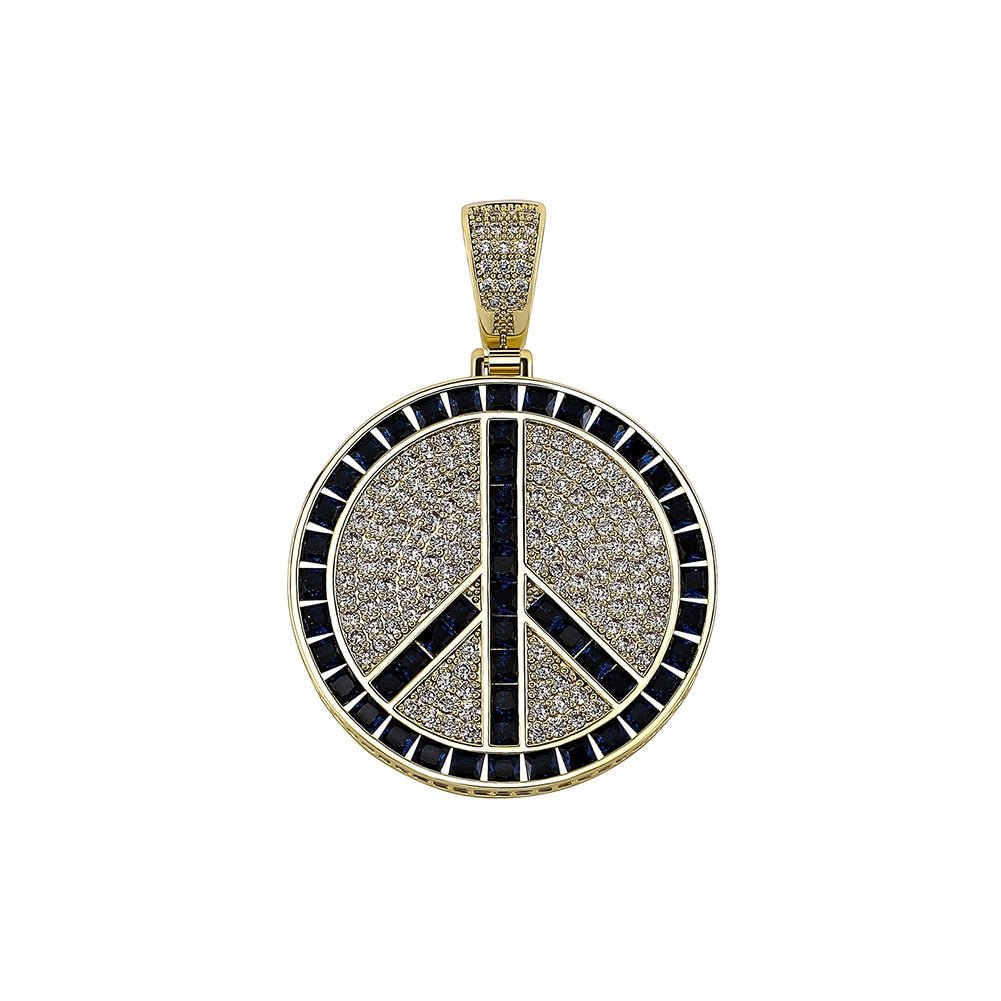 Peace Sign Pendant 14K - ICECI