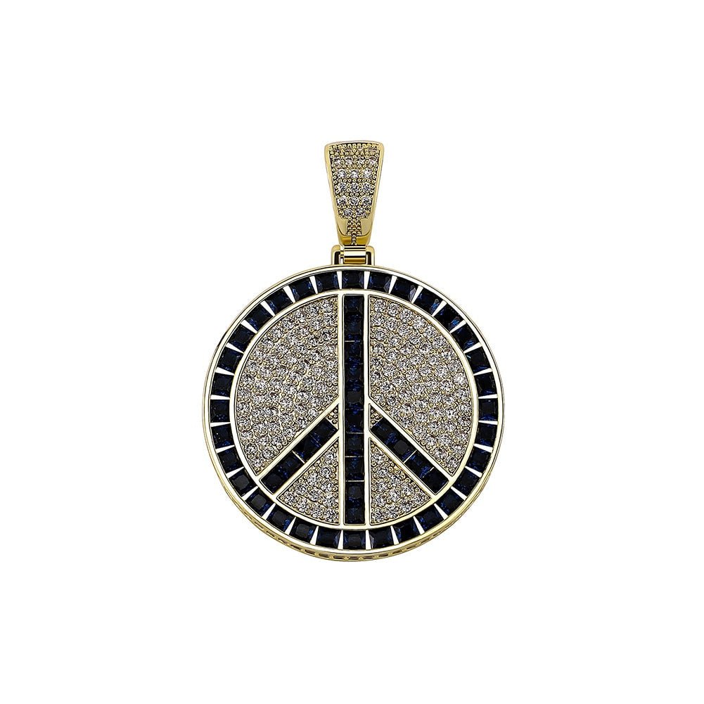 Peace Sign Pendant 14K - ICECI