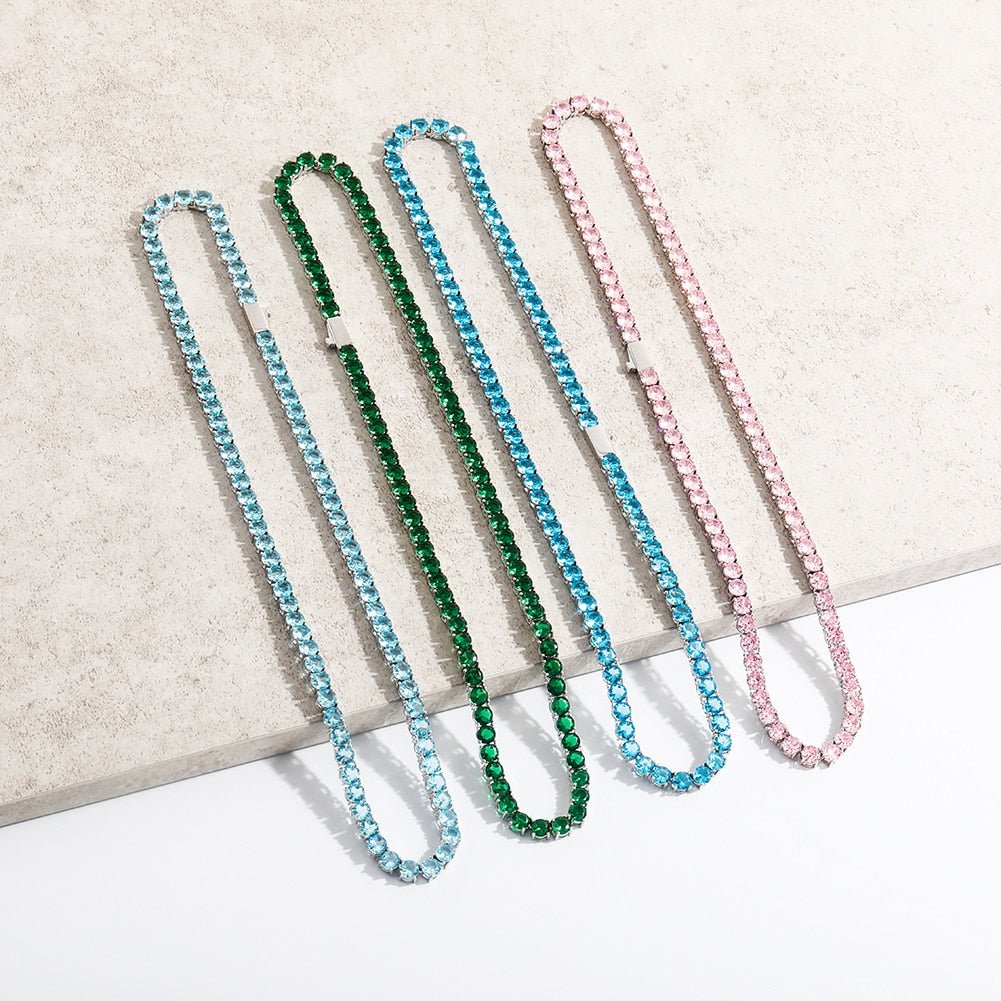 Pink Tennis Chain 14K - ICECI