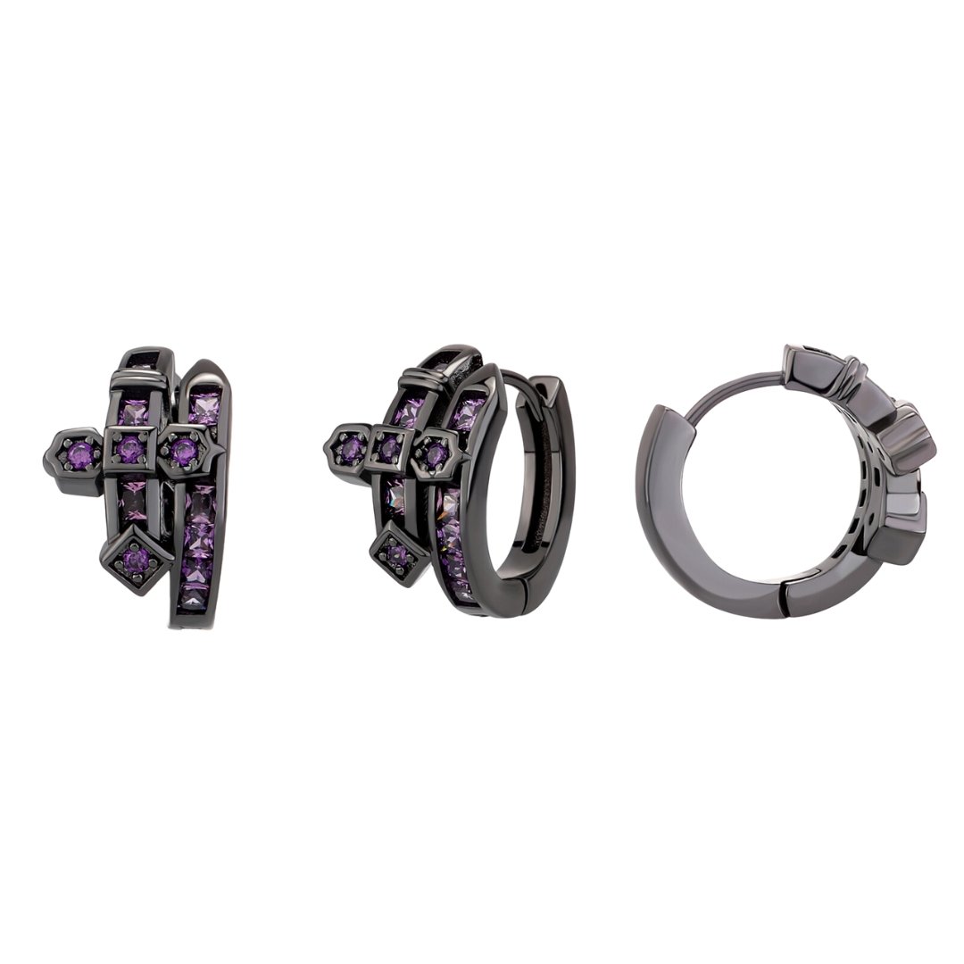 Punk Cross Hoop Earring 14K - ICECI