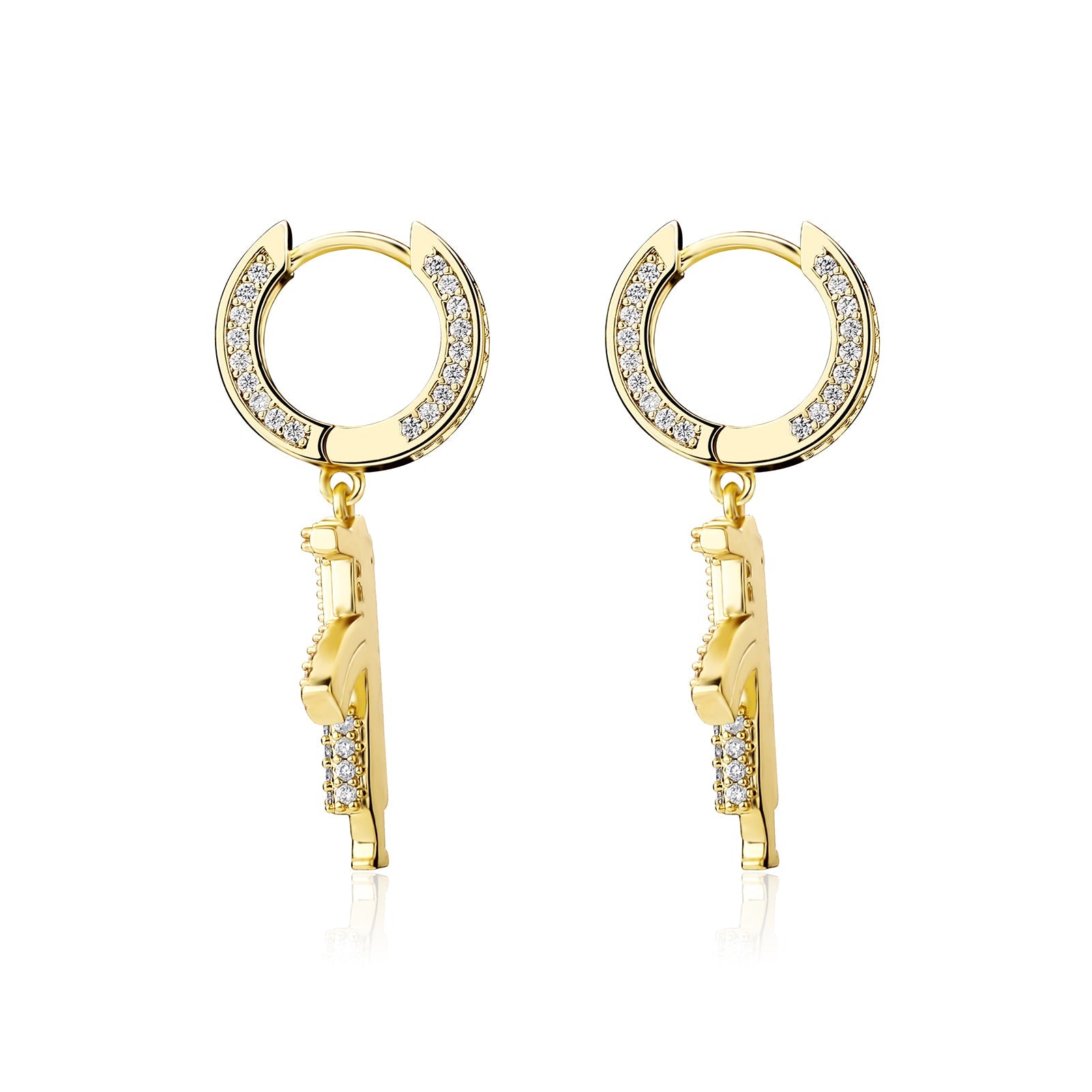 Rifle Drop Earrings 14K - ICECI
