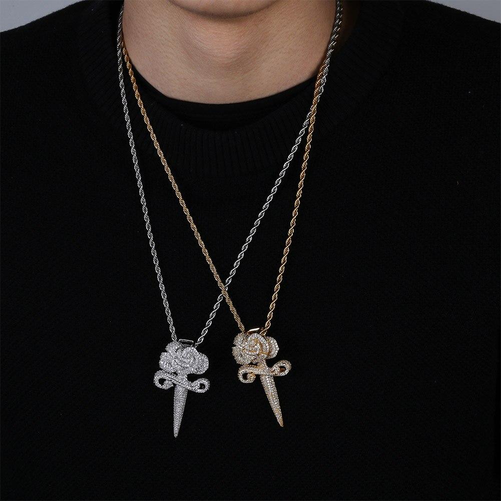 ROSE DAGGER PENDANT 14K - ICECI