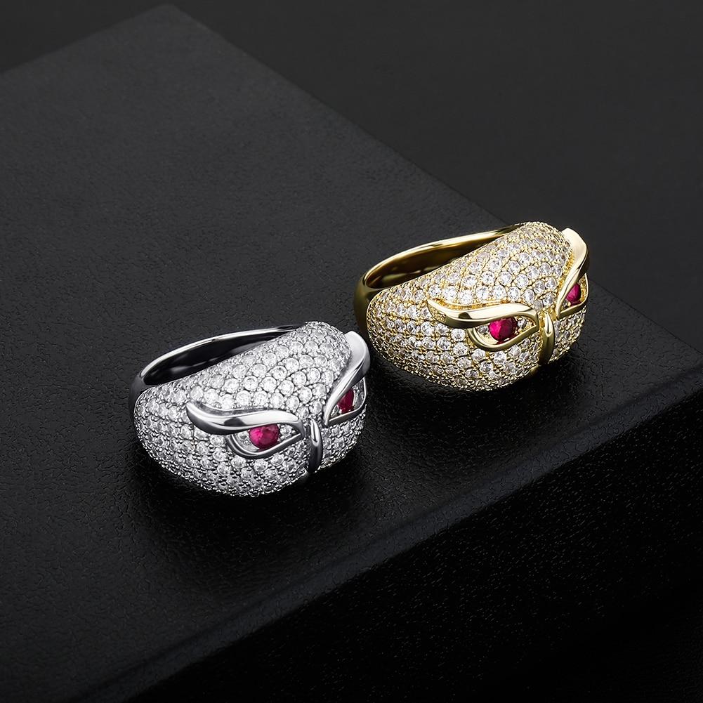 RUBY SNOWY OWL RING 14K - ICECI