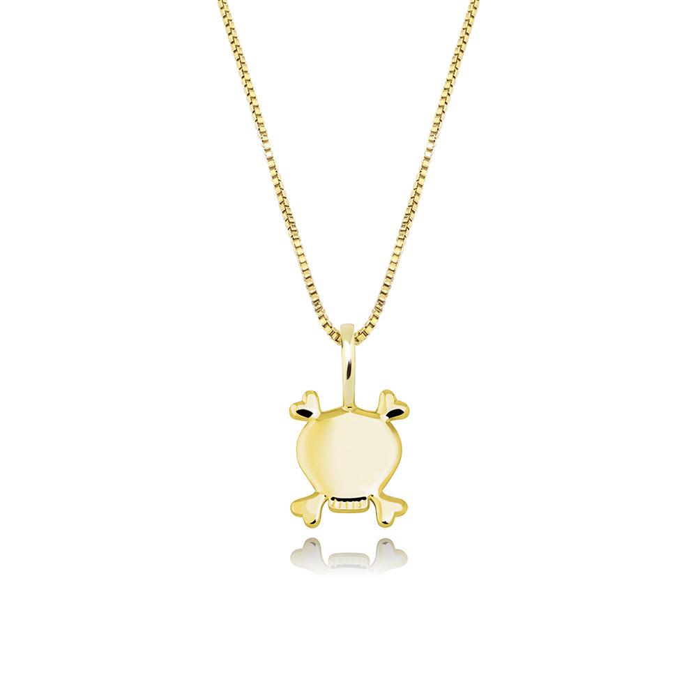 SKULL PENDANT 14K X STERLING SILVER - ICECI