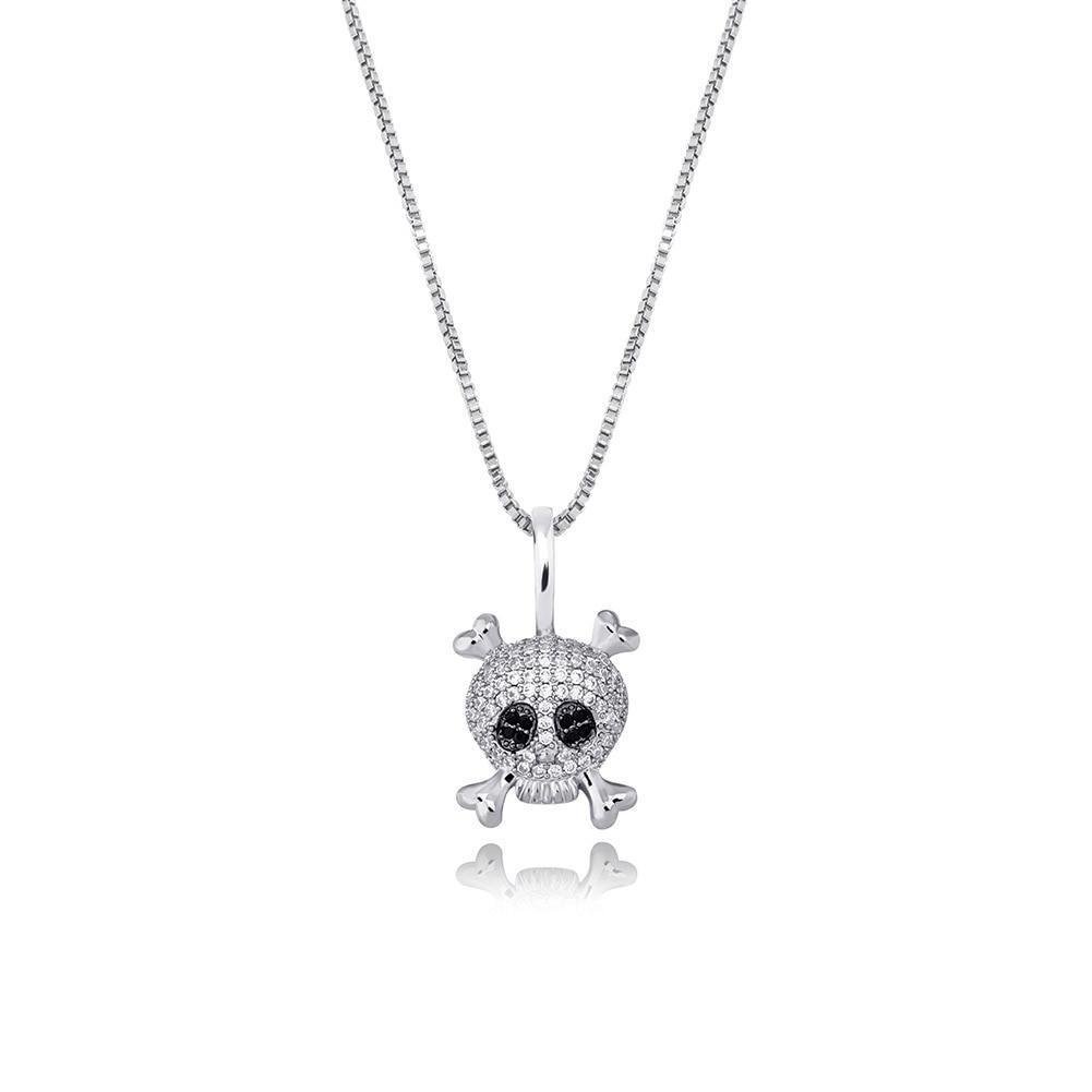SKULL PENDANT 14K X STERLING SILVER - ICECI