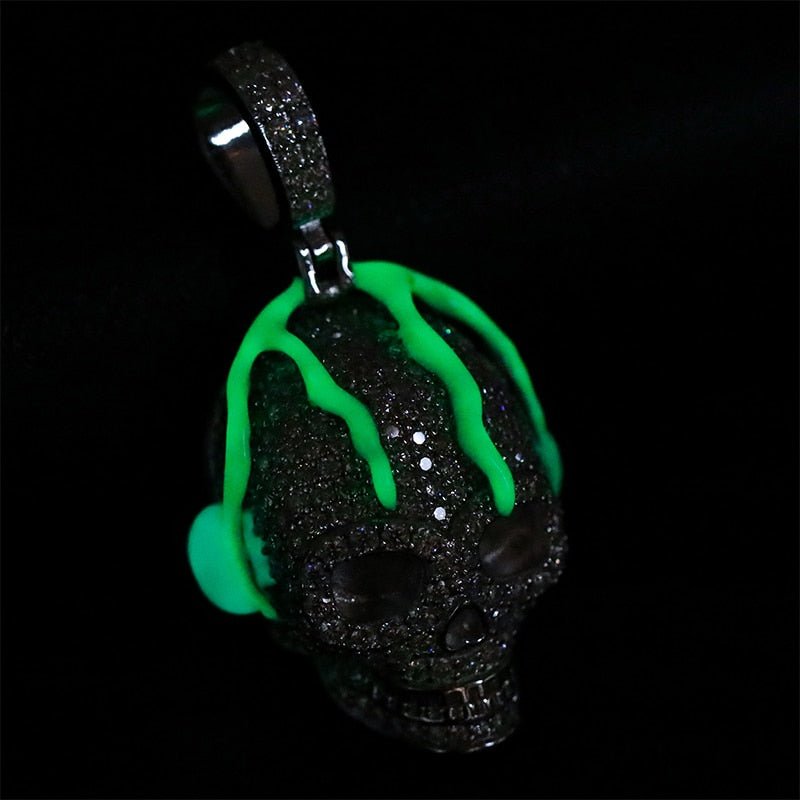 Slime Skull Pendant 18K x Moissanite - ICECI