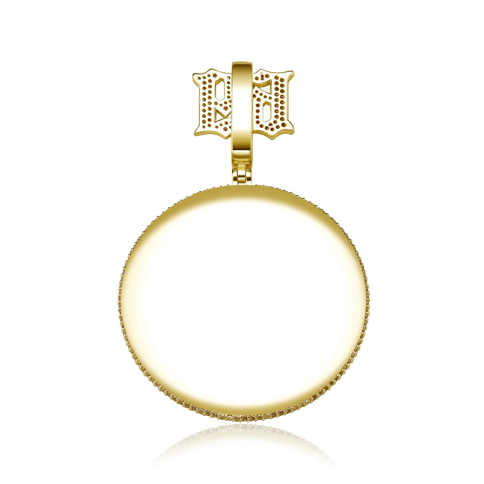 Small 69 Rotating Smile Sunflower Pendant 14K - ICECI