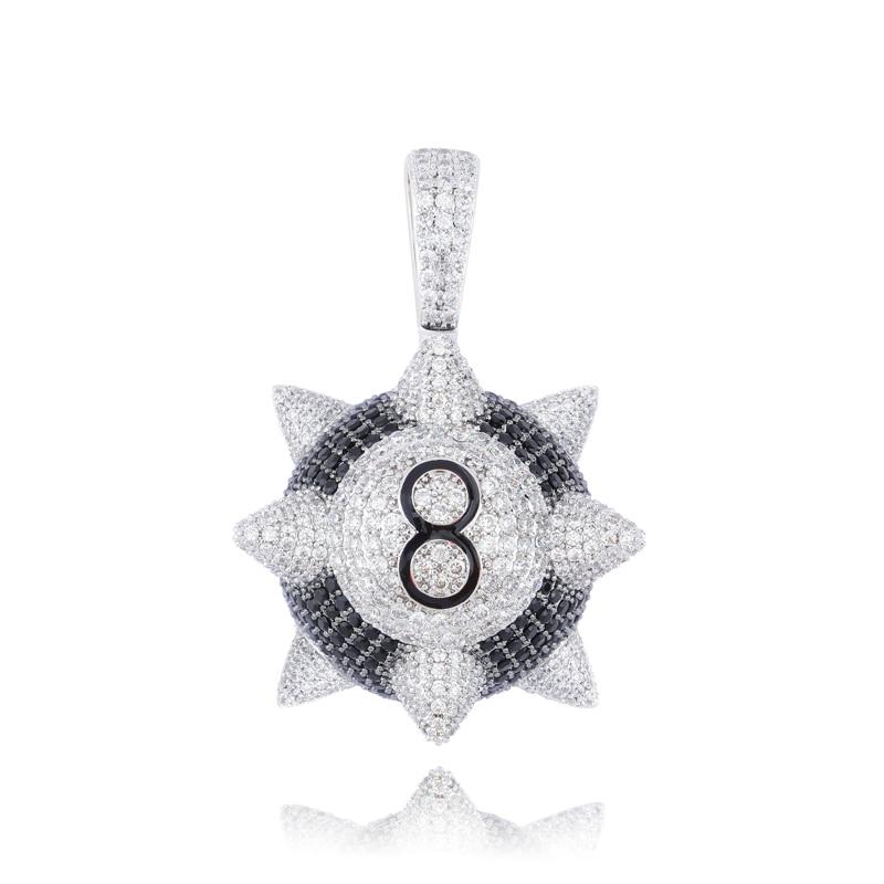 SPIKE 8-BALL BILLIARD PENDANT 18K - ICECI