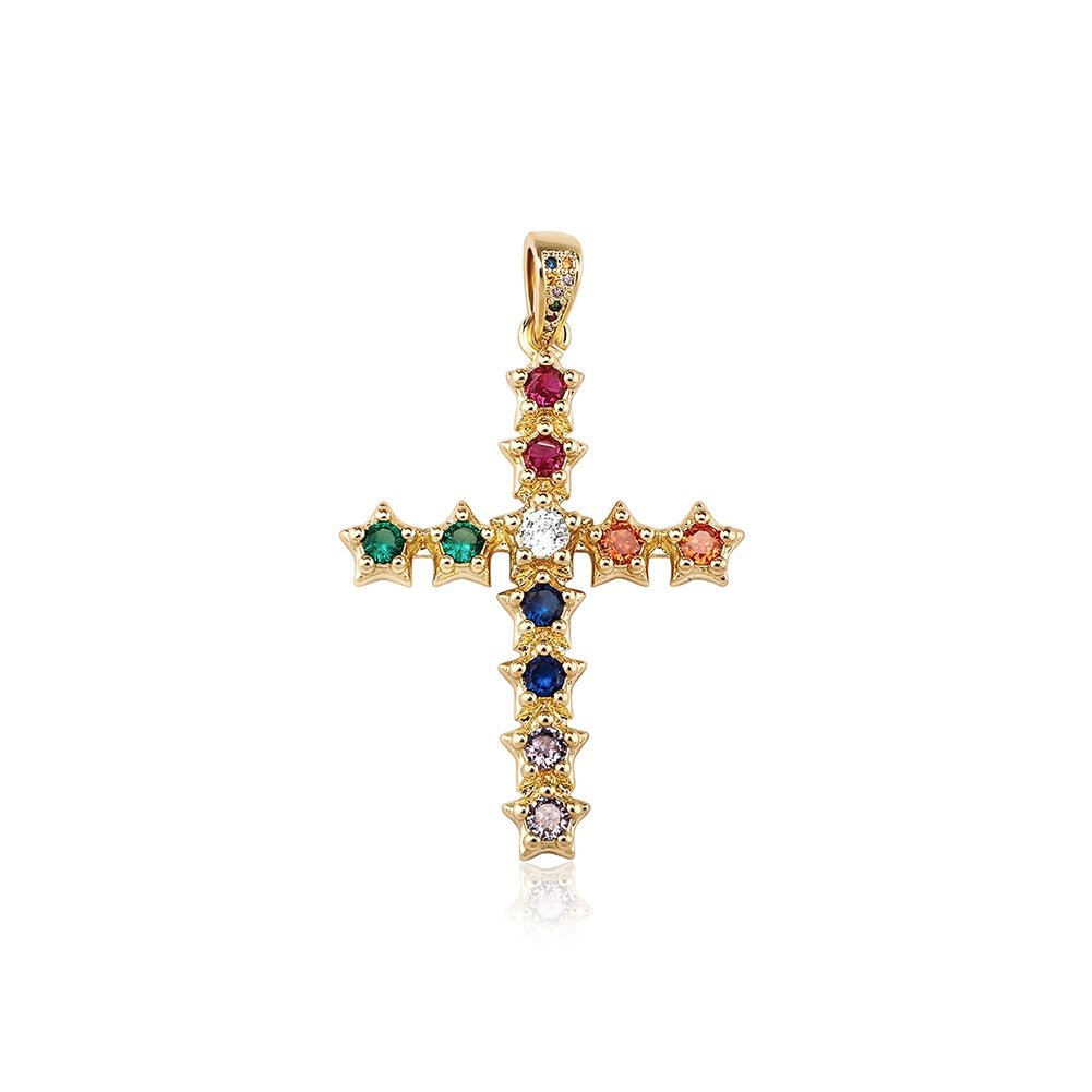 Star Cross Pendant 14K - ICECI