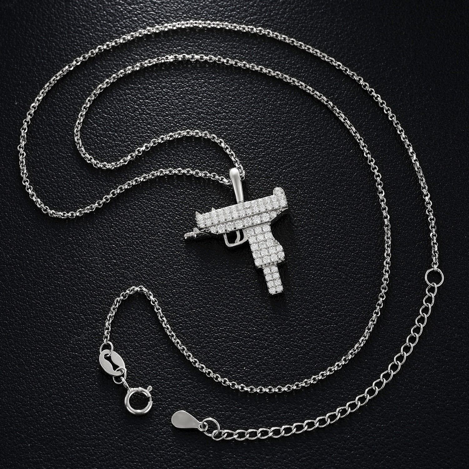 Uzi Pendant 18K x Moissanite - ICECI